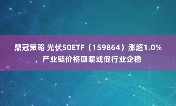 鼎冠策略 光伏50ETF（159864）涨超1.0%，产业链价格回暖或促行业企稳