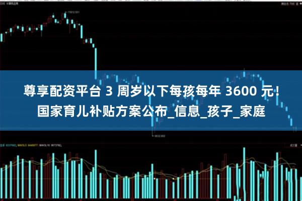 尊享配资平台 3 周岁以下每孩每年 3600 元！国家育儿补贴方案公布_信息_孩子_家庭