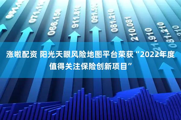 涨啦配资 阳光天眼风险地图平台荣获“2022年度值得关注保险创新项目”