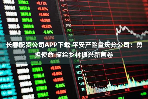 长春配资公司APP下载 平安产险重庆分公司：勇担使命 描绘乡村振兴新画卷